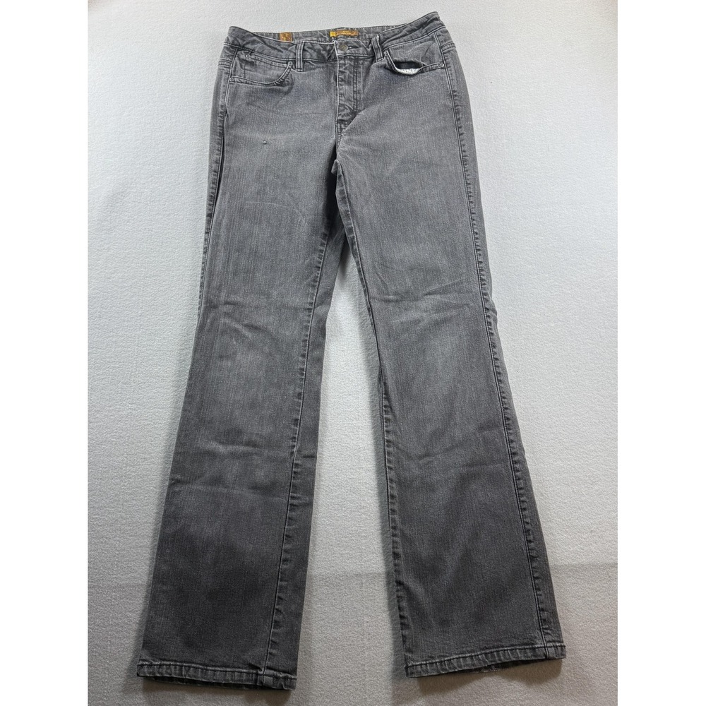 Wrangler Straight Jeans Womens 12 Tall Gray Charcoal Wash Stretch Denim 31x33
